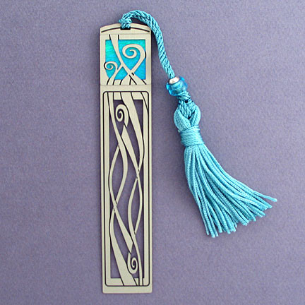 Tassel Bookmark Creative Shape High Durability Metal Hollow Bookmark with  Chain Pendant Stationery Gifts for Home Multi- 