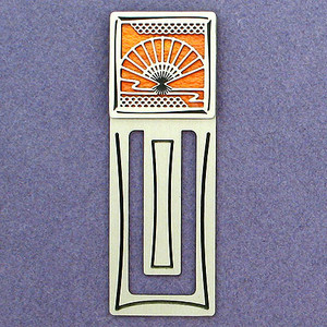 Asian Hand Fan Engraved Bookmarks