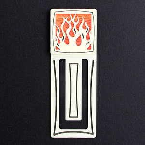 Flames Engraved Bookmark