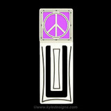 Peace Sign Engraved Bookmark