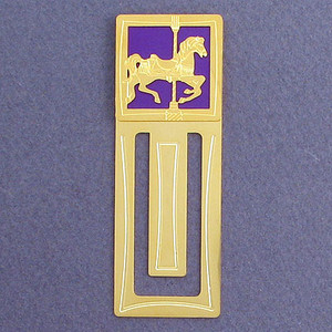 Carousel Horse Engraved Bookmark