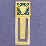 Bull Engraved Bookmark