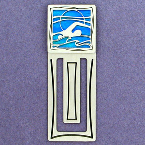 Swimmer Engraved Bookmark