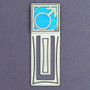Male Gender Symbol Engraved Bookmark