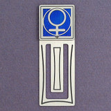 Female Gender Symbol Engraved Bookmark