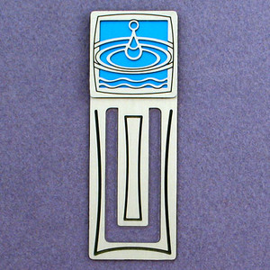 Water Drop Engraved Bookmark