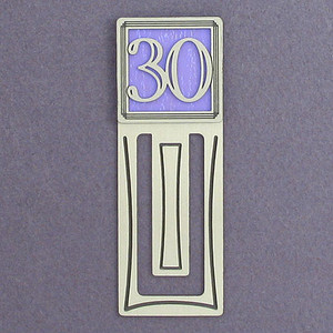 30th Engraved Bookmark