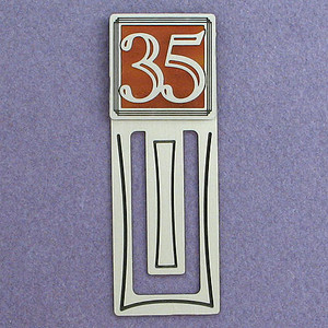 35th Engraved Bookmark