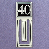 40th Engraved Bookmark
