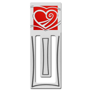 Heart Engraved Bookmark