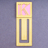 Monogram Letter K Engraved Bookmark