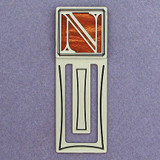 Monogram Letter N Engraved Bookmark