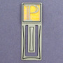 Monogram Letter P Engraved Bookmark