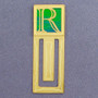 Monogram Letter R Engraved Bookmark