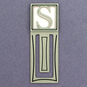 Monogram Letter S Engraved Bookmark