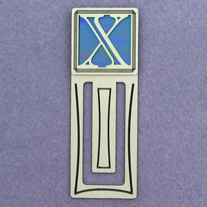 Monogram Letter X Engraved Bookmark