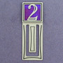Number Two Symbol Engraved Bookmark