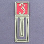 Number Three Symbol Engraved Bookmark