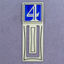 Number Four Symbol Engraved Bookmark
