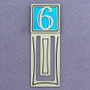 Number Six Symbol Engraved Bookmark