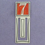Number Seven Symbol Engraved Bookmark