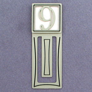 Number Nine Symbol Engraved Bookmark
