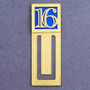 Number 16 Symbol Engraved Bookmark