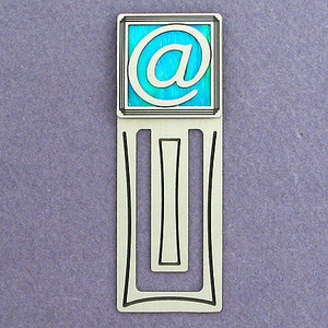 At Sign Engraved Bookmark
