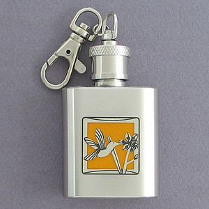 Hummingbird Keychain Flask