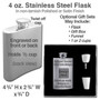Fire drinking flasks hold 4 oz