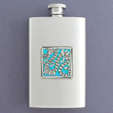 Hip Chinese Dragons Stainless Steel Flask 4 Oz. Mirror Finish