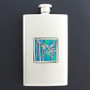 Bamboo Hip Flask 4 Oz Stainless Steel