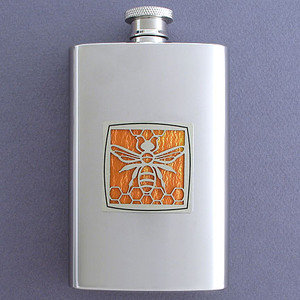 Bumblebee Pocket Flask 4 Oz Stainless Steel