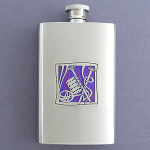 Knitting Stainless Steel Drinking Flask 4 Oz.