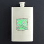 Aquarius the Water Carrier Hip Flask 4 Oz Stainless Steel