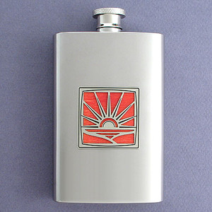 Sunrise Hip Flask 4 Oz Stainless Steel