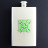 Frogs Hip Flask 4 Oz Stainless Steel