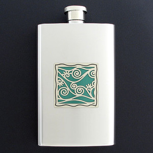 Vines Hip Flask 4 Oz Stainless Steel