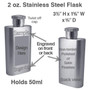 Mountain flask holds 2 ounces