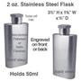 2 Ounce Stainless Steel Flask