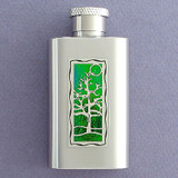 Tree Flask in 2 Oz Stainless Steel