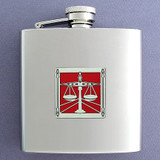 Lawyer or Attorney Personalized Drinking Flask 6 Oz. Polished