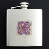 Personalized Celtic Stainless Steel Flask 6 Oz. Mirror Finish
