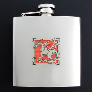 Stainless Steel Dragon Flask 6 Oz. Polished