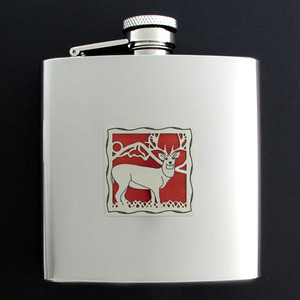 Deers Antlers 6 Oz Drinking Flasks