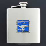Whales Drinking Flask 6 Oz. Stainless Steel
