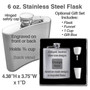 6 Ounce Stainless Steel Sea Turtle Flask