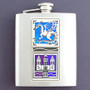 8 Oz. Stainless Steel Dragon and Castle Flask