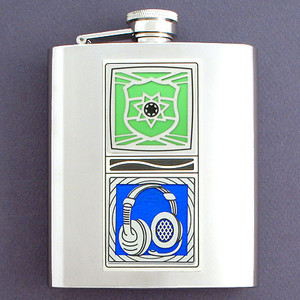 8 Oz Stainless Steel Police Dispatcher Flask