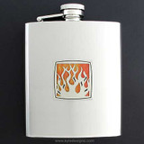 Flame On Flasks 8 Oz. Stainless Steel
